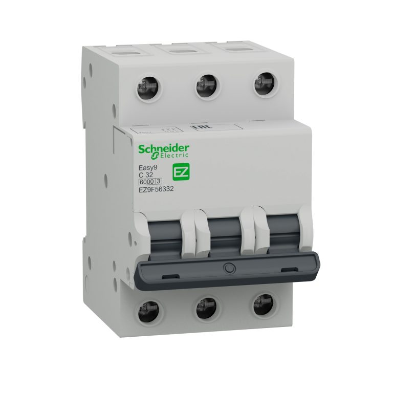 Interruptor termomagnético Riel Easy93P32A10kACurva C EZ9F56332 Tienda Eléctrica Virtual